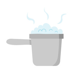 boiled pot illustration isolated on white