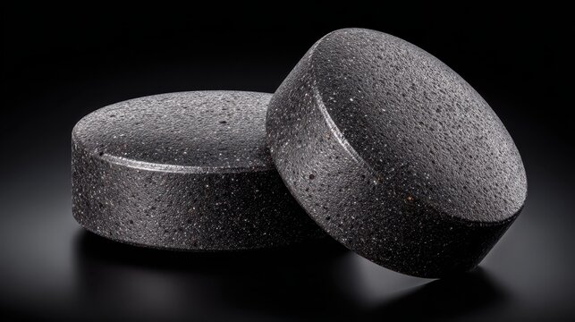 Two Tablets with Textured Surface Showing Macro Detail