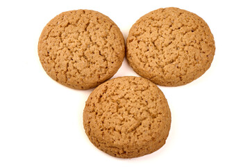 Oatmeal Cookies, isolated on white background