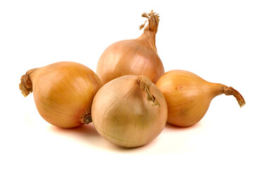 Onions, isolated on white background