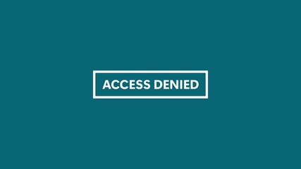 4K Animated Access Denied Warning Screen – Cybersecurity Alert, Data Protection, Hacking Prevention, Modern Digital Security Stock Video - Powered by Adobe