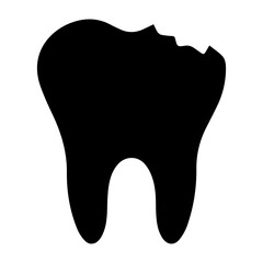 Damaged Tooth Silhouette
