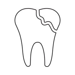Cracked Tooth Icon