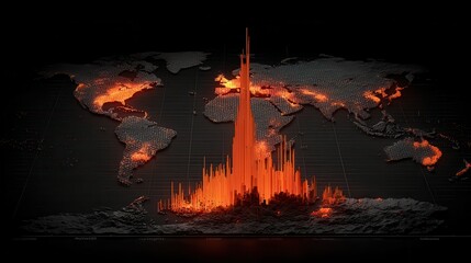 Visualization of Pandemic Data Spread Across a World Map