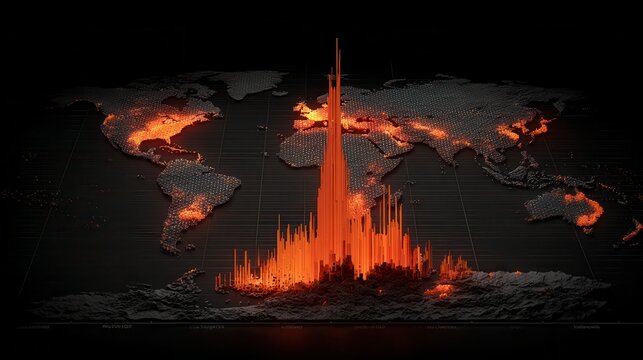 Visualization of Pandemic Data Spread Across a World Map