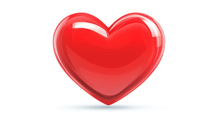 Glossy Red Heart Emoji Illustration, Vector Design, Digital Art, Emotional Symbolism, Flat Style