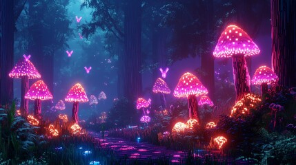 A stunning pixel art city skyline radiates under a glowing sunset, a perfect blend of retro video game charm and modern artistry.