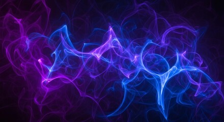 Abstract Swirling Energy in Purple and Blue Hues smoke light