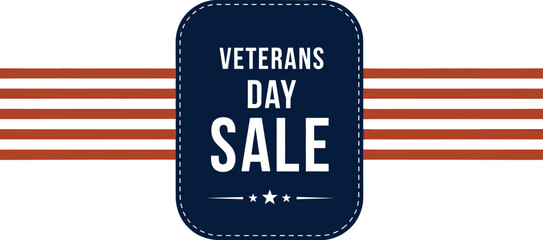 Veterans day sale promotion and discount offer for patriotic day