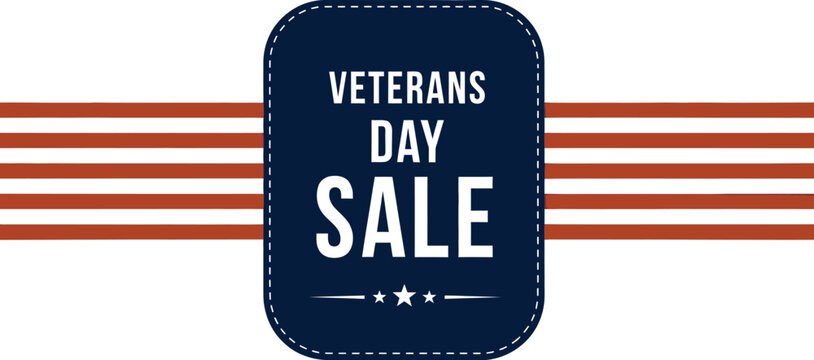 Veterans day sale promotion and discount offer for patriotic day - Powered by Adobe
