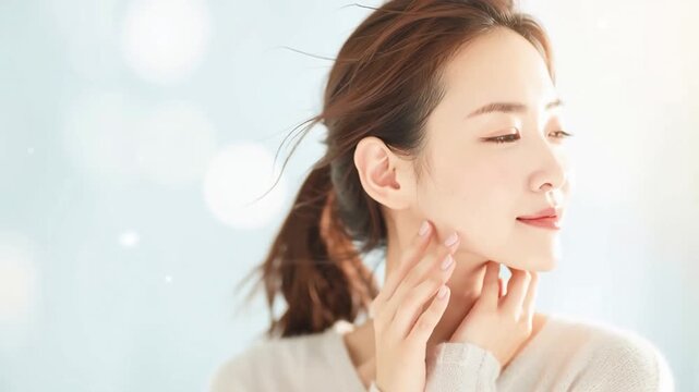 美しい肌の女性