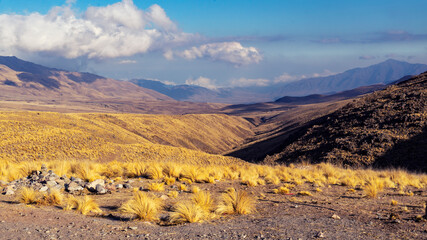 El infiernillo landscape at sunset. Tucuman, Argentina