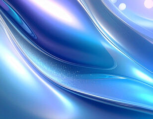 Smooth abstract waves with pearlescent blue and violet tones. A glossy, dreamy texture with futuristic metallic shine, ideal for digital art, luxury branding, wallpapers, and modern backgrounds.
