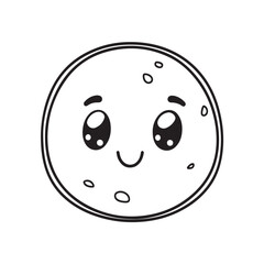 Sad cartoon face icon in vector style. Cute character expression with tears, frowns, and emotional displays.