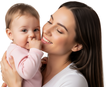 Young mother with baby a tender moment of affection woman holding infant close with loving expression family child motherhood care parent childhood newborn