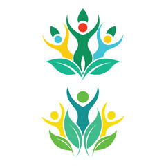 Modern leaf icon for nature and organic brands