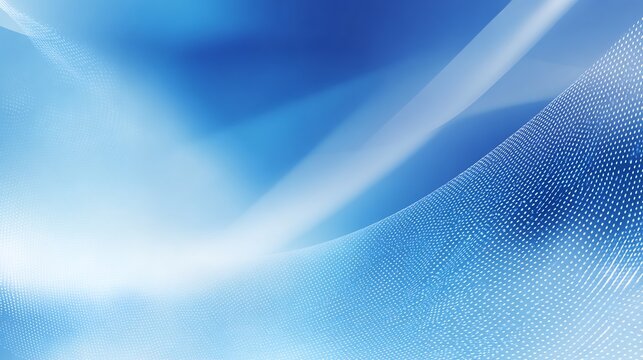 Abstract blue technology background with wavy digital mesh pattern and glowing light lines, modern data communication concept - Powered by Adobe