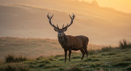 Graceful deer standing in forest clearing, symbol of wildlife, nature, and serenity, often associated with antlers, wilderness, and rural landscapes.