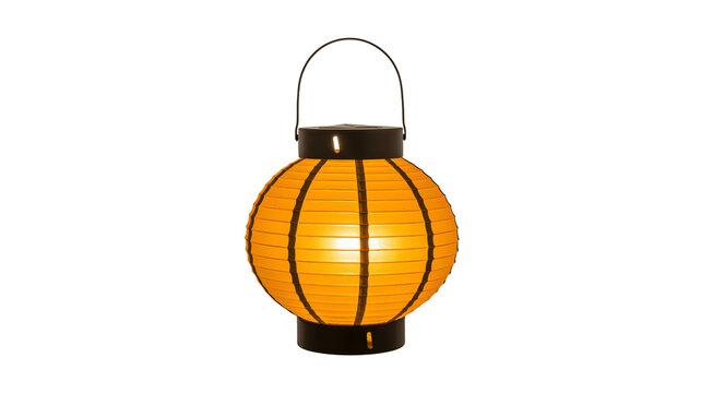 Illuminated yellow lantern casting warm glow, perfect for peaceful ambiance or festive decorations creating a cozy and inviting atmosphere, ideal for events
