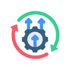 Continuous Improvement flat color icon