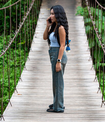 Thai Girl on Holiday at Khao Yai Thailand