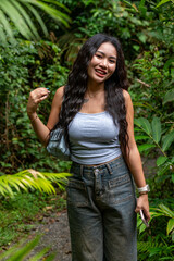 Thai Girl on Holiday at Khao Yai Thailand