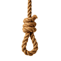 Twisted Rope Tied Noose Knot Hanging Image
