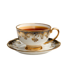 Steamy Cup of Tea Resting on Saucer - Professional Stock Photo