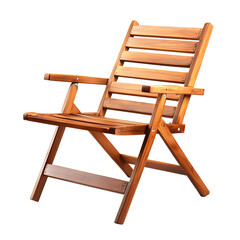 Inviting Wooden Folding Chair Waiting for a Guest