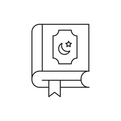 Holy Quran Icon Set ? Islamic Book Symbol Vector Template for Graphic and Web Design..eps