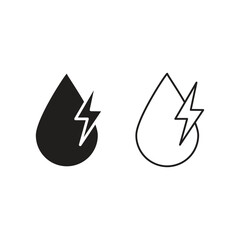 Hydropower Icon Vector ? Energy Symbol Logo simple illustration for web and app..eps