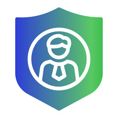 Insurance icon representing assurance, coverage, protection, and security from the Corporate Icon Collection (Glyph Gradient Style)