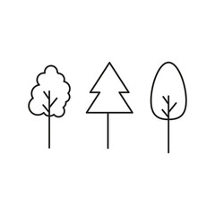 Landscape Icon Vector ? Outline Style Nature Symbol, Editable Stroke..eps
