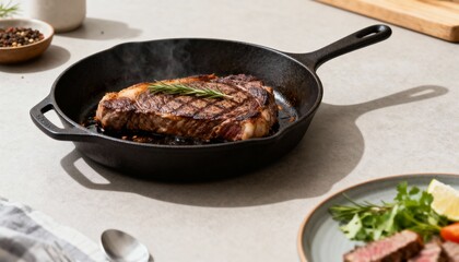 meat with vegetables on a frying pan