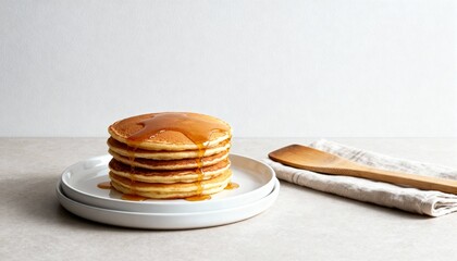 stack of pancakes on plate