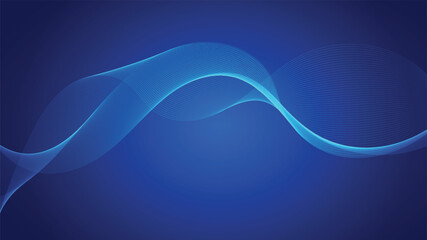 Geometric curved lines in gradient forming dynamic futuristic abstract flow patterns