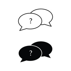 Question Mark in Speech Bubble Icon Vector Illustration Isolated on White Background..eps