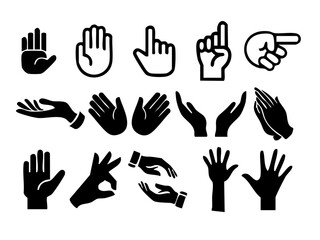 black and white hand gestures