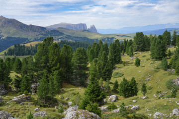 Nature park Schlern-Rosengarten from Langkofel trail