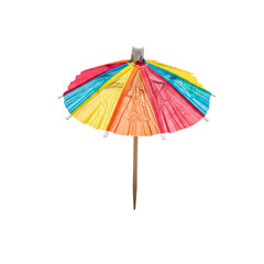 Obraz premium Colorful drink umbrella adds charm to tropical cocktails at a summer gathering