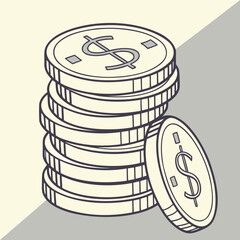 Stack of coins representing wealth and finance