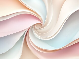 Pastel Vortex: A 3D Render of Swirling Hues