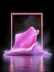 Neon Glow: Fluid Form 3D Render