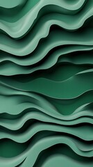 Jade Undulations: A 3D Render