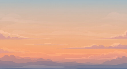 Obraz premium sunset in the mountains