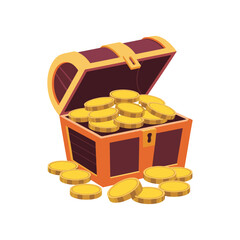 treasure chest with gold coins