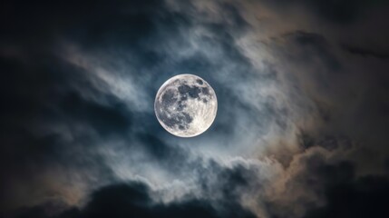 Lunar Astronomy Vistas: Full Moon Craters, Dark Night Skies, 3D Lunar Surface Orbits & Abstract Moonlight Backgrounds