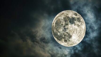 Lunar Astronomy Vistas: Full Moon Craters, Dark Night Skies, 3D Lunar Surface Orbits & Abstract Moonlight Backgrounds