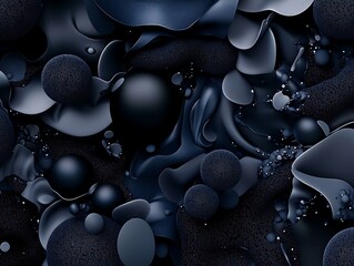 Midnight Bloom: Abstract 3D Render