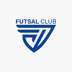 The flat design concept for the Logo Futsal Club or soccer club focuses on simplicity, elegance, and ease of recognition.